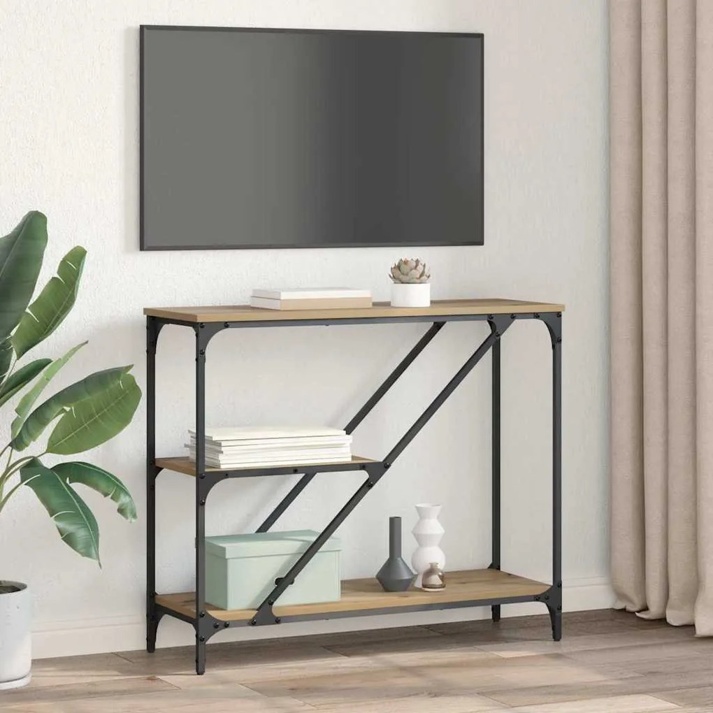 Konzolasztal Artisan tölgy 88,5 x 30 x 75 cm Faanyag