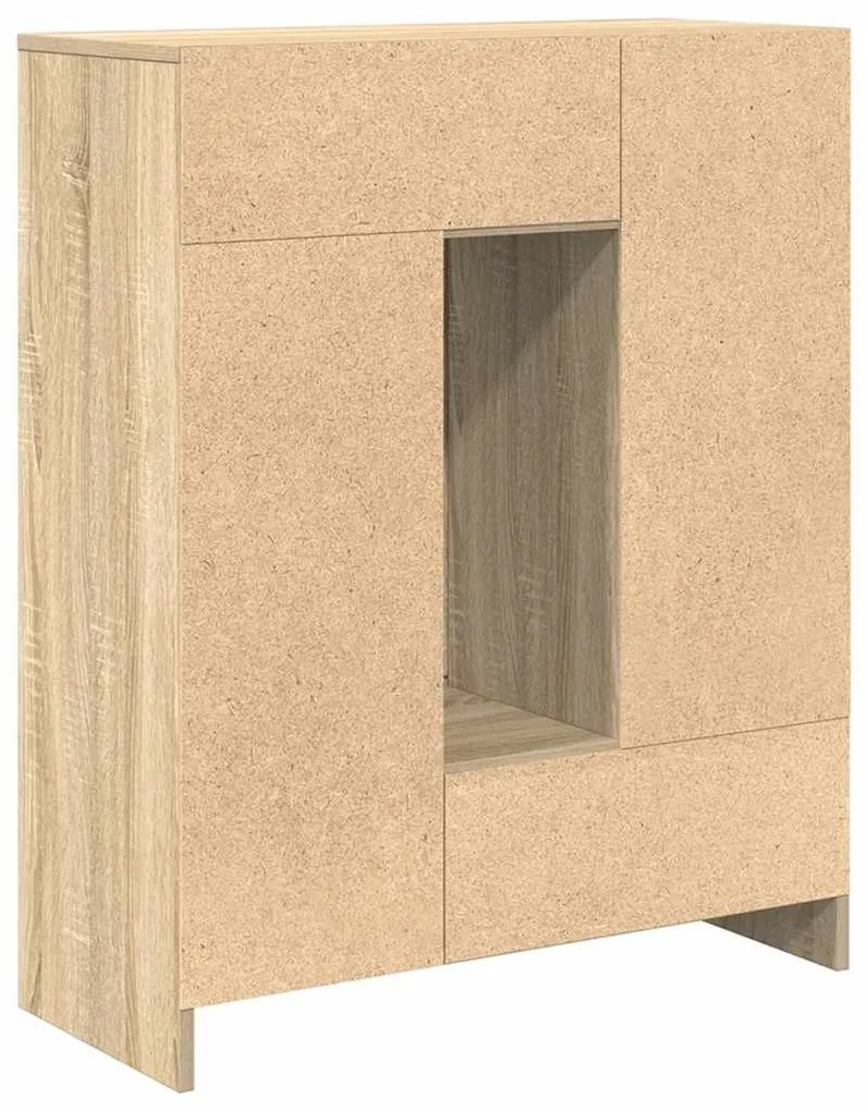 sonoma tölgy komód fiókokkal és ajtókkal 73x31x90 cm
