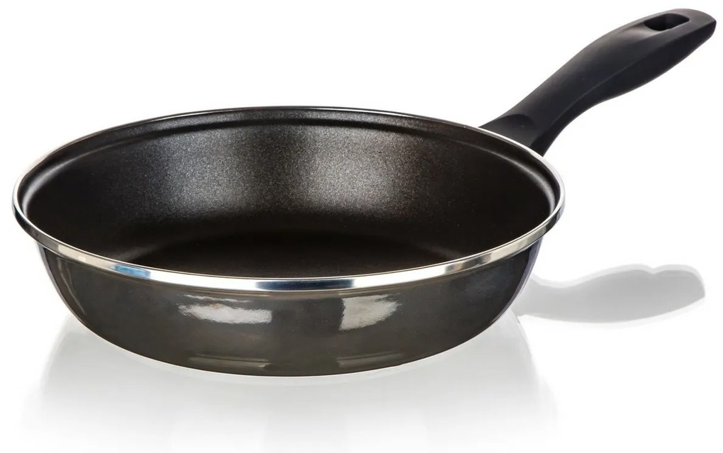 Banquet METALLIC Black 24 cm-es smaltált serpenyő,tapadásmentes felülettel, 24 cm