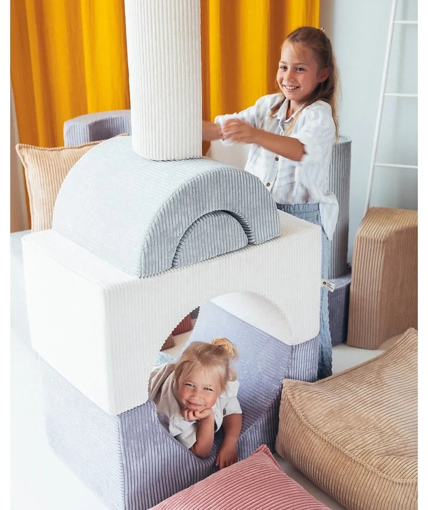 Mentazöld kordbársony habszivacs játszótér 3 db-os magasság 37 cm 75x49 cm Rainbow Montessori – Wigiwama