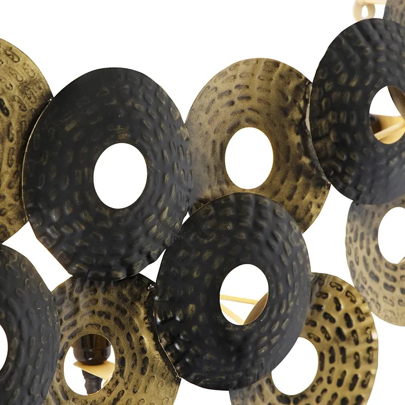 Art Deco keleti fali lámpa antik arany 3-lámpás - Balla