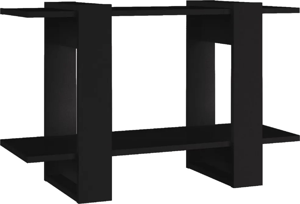 vidaXL fekete könyvszekrény/térelválasztó 80 x 30 x 51 cm