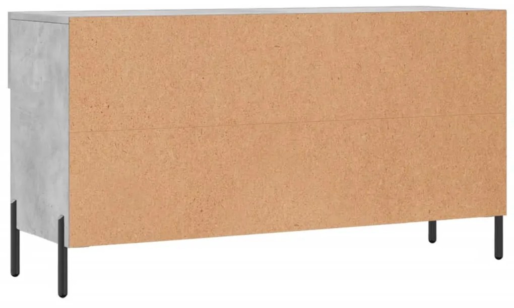 betonszürke szerelt fa cipőpolc 102 x 35 x 55 cm
