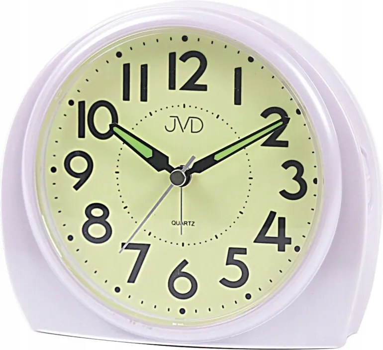 Nagy Gyöngyház Félkör Alakú Megvilágított Ébresztőóra Szundival Jvd SRP3701.2 14 cm