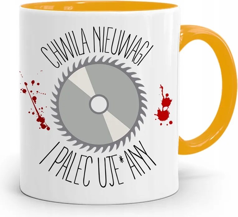 Sárga Bögre Ajándék Asztalosnak Egy Pillanatnyi Figyelmetlenség