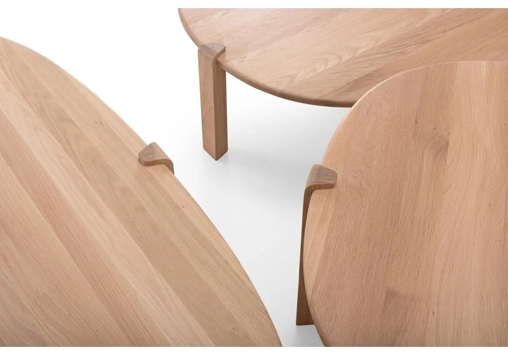 Natúr színű tölgyfa dohányzóasztal 80x150 cm Kulin – Gazzda