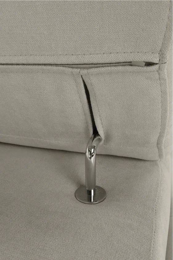 Sarokülőgarnitúra, szürke-bézs taupe, balos, FABIA