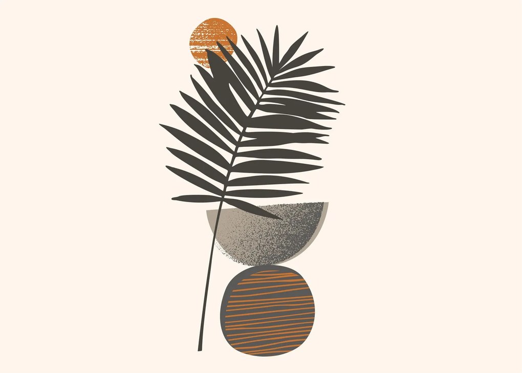 Kép - Absztrakció pálmalevéllel (70x50 cm)