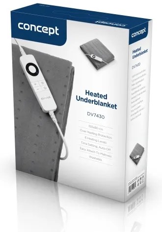 Concept DV7430 - Elektromos fűtőmatrac 100W/230V 150x80 cm szürke