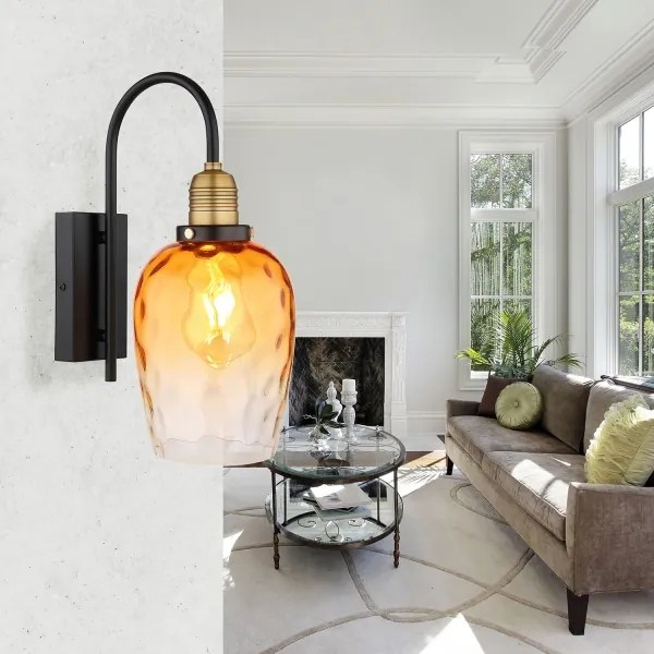 Globo 15786W - Fali lámpa SALVY 1xE27/60W/230V narancs