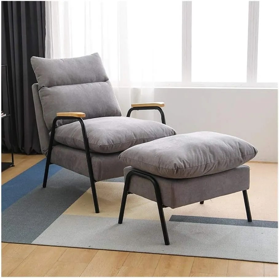 AKCIÓ Világosszürke állítható BRISTOL fotel lábtartóval II. osztályú