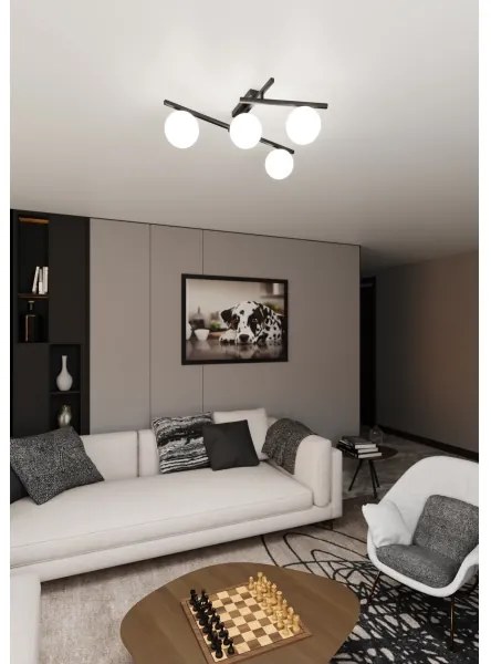 Mennyezeti lámpa SMART 4xE14/10W/230V fekete/fehér