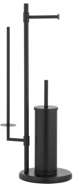 Erga Állvány WC-papír és szczotkę WC 3w1 czarny - Yoka