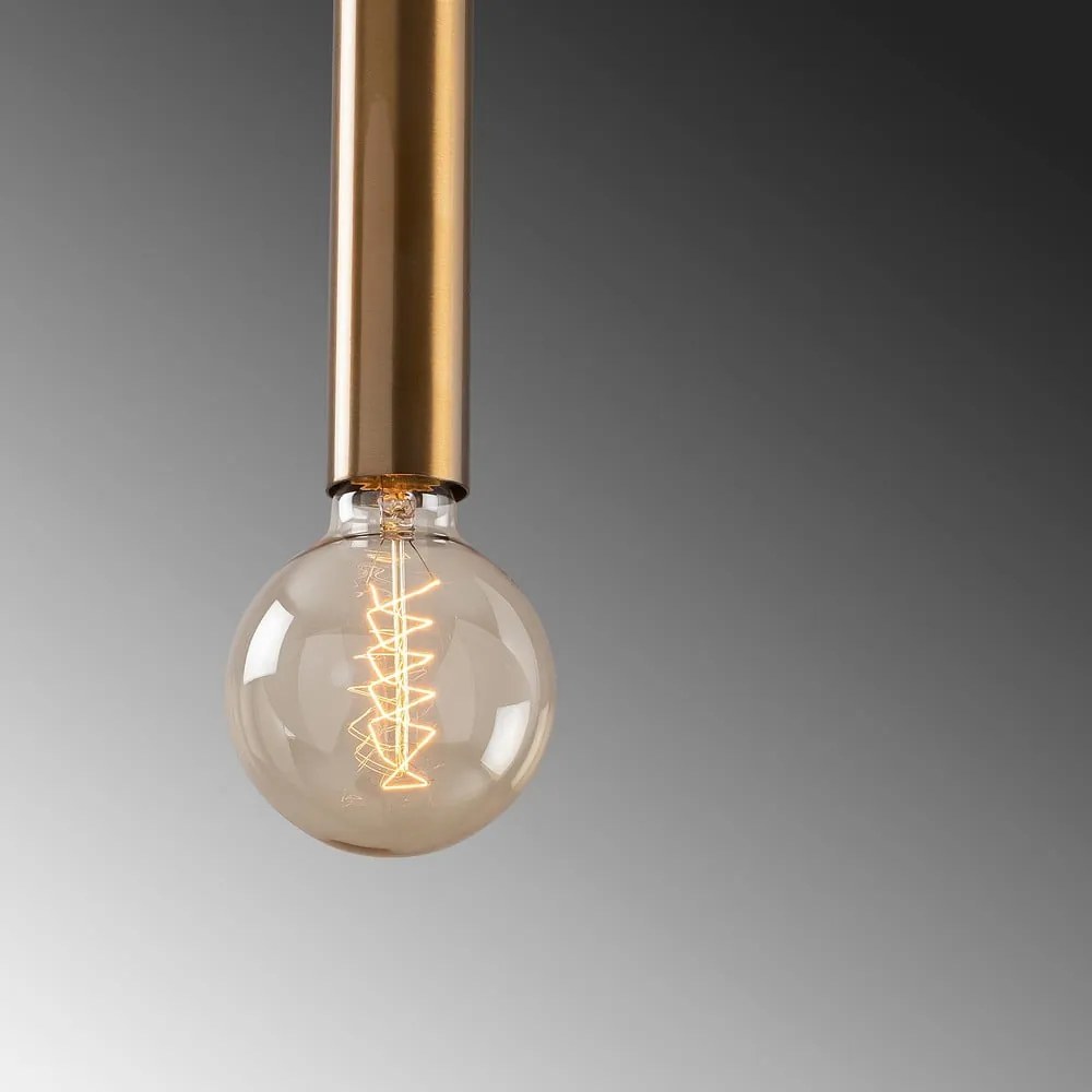Aranyszínű függőlámpa fém búrával ø 4 cm Tempo – Opviq lights