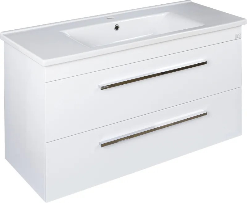 TMP VIVA 100 fali fürdőszobabútor - Sanovit ATRIA 9100 porcelán mosdóval - 101 x 46 cm