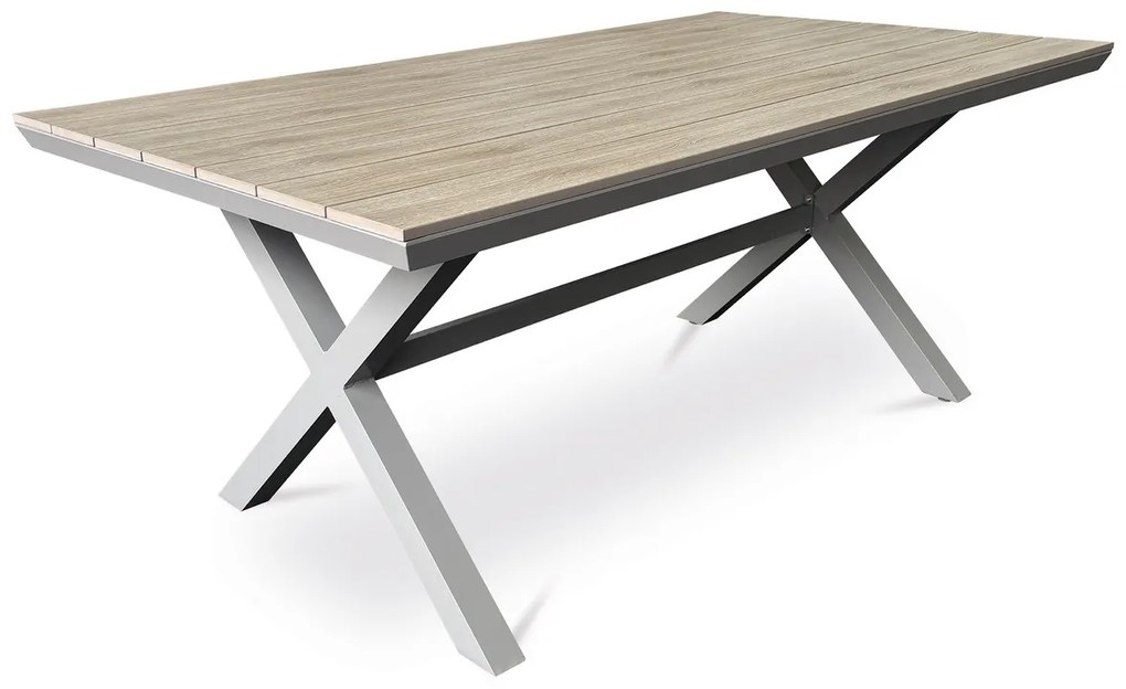 Autronic Kerti asztal, alumínium, polifa, bézs, AZT-S1510 OAK