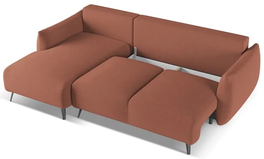 Rózsaszín sarokkanapé (bal oldali) Malie – Makamii