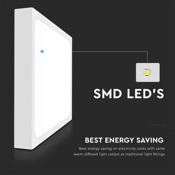 LED Fürdőszobai mennyezeti lámpa LED/30W/230V 6500K IP44 42x42 cm fehér