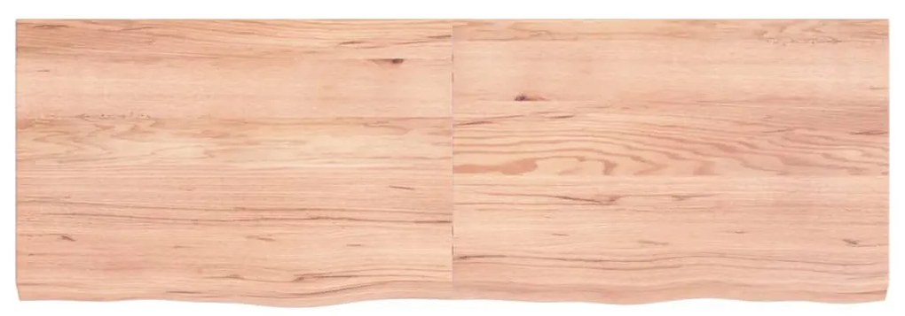 világosbarna kezelt tömör tölgyfa asztallap 120x40x(2-4) cm