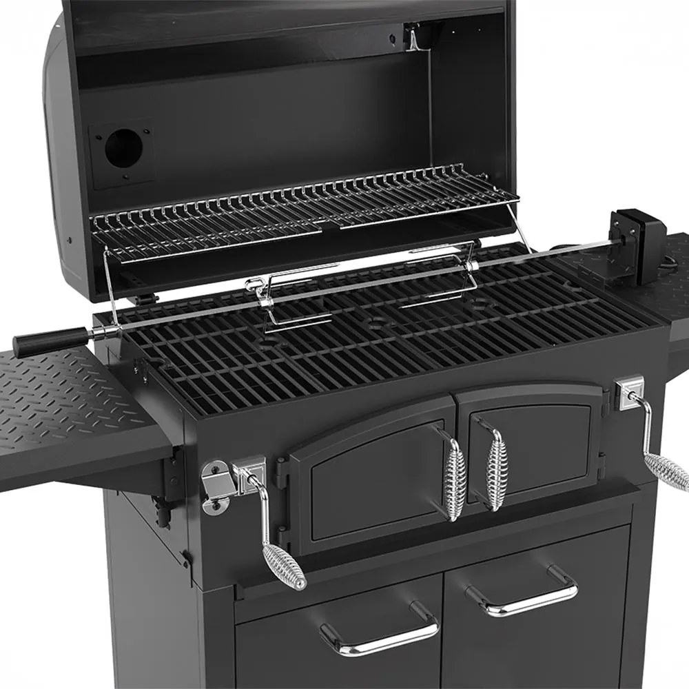 Grill nyárs + 220 V elektromos motorral a RANGLER grillhez