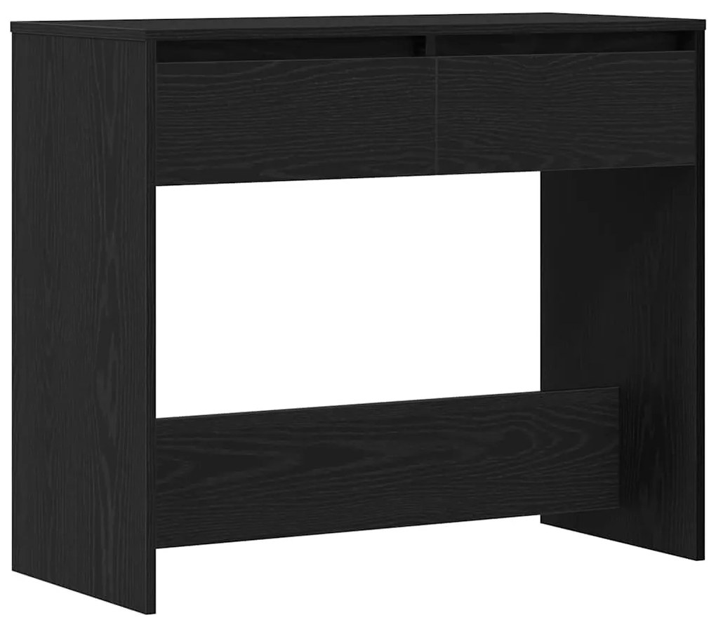 fekete tölgyszínű szerelt fa dohányzóasztal 89x41x76,5 cm