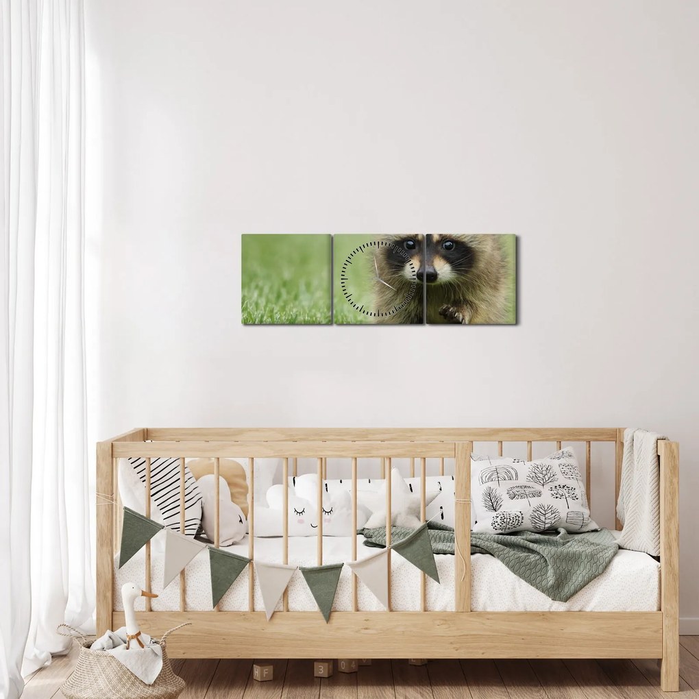 A mosómedve képe (órával) (90x30 cm)