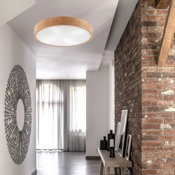 Mennyezeti lámpa OAK 4xE27/60W/230V ø 57,5 cm tölgy