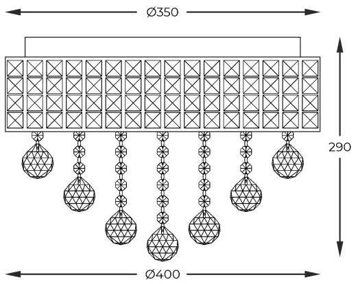 Zuma Line 19027-M - Mennyezeti lámpa CAPRI 6xG9/25W/230V króm