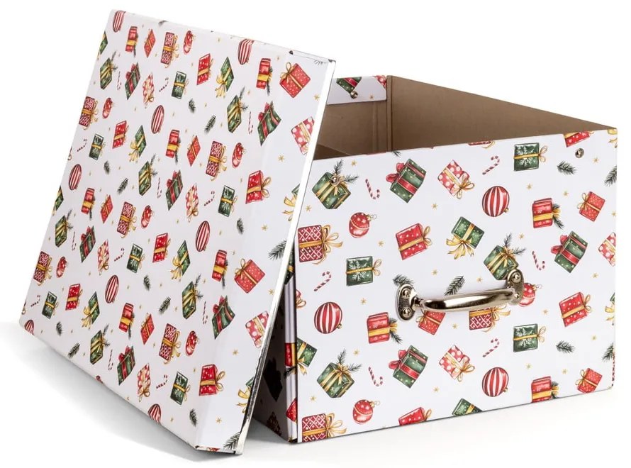 Fedeles dekoratív karton tárolódoboz 37x50x15 cm Engla Christmas Storage – Bigso