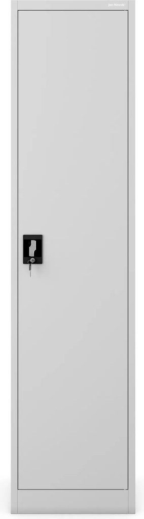 Mély, szürke fém irodai iratszekrény, 450x1850x600 mm: ALEX D600