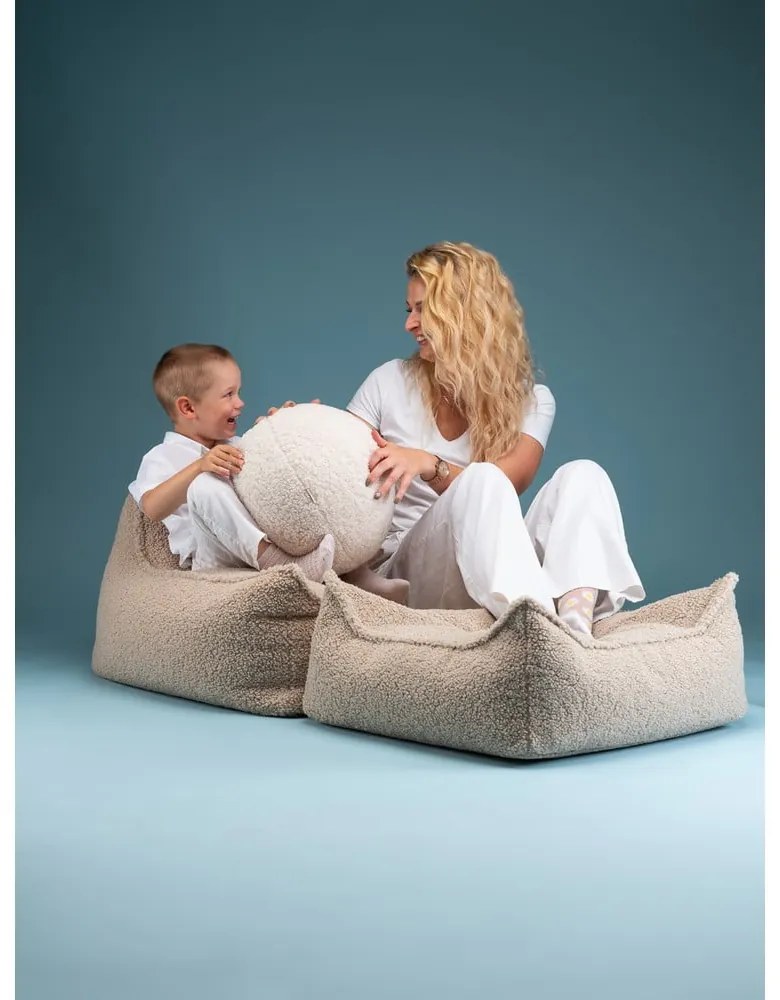 Világosbarna buklé gyerek babzsákfotel Chair – Wigiwama