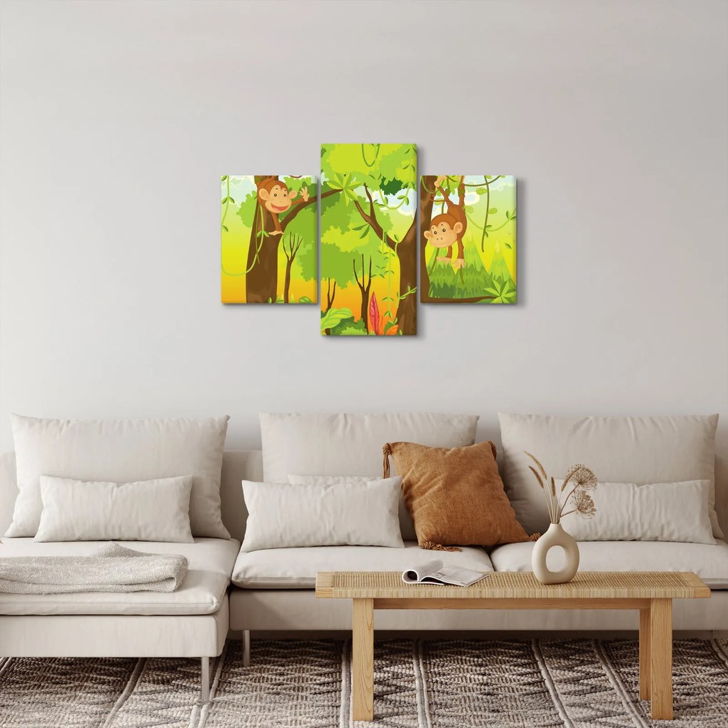 Kép - majmok (90x60 cm)