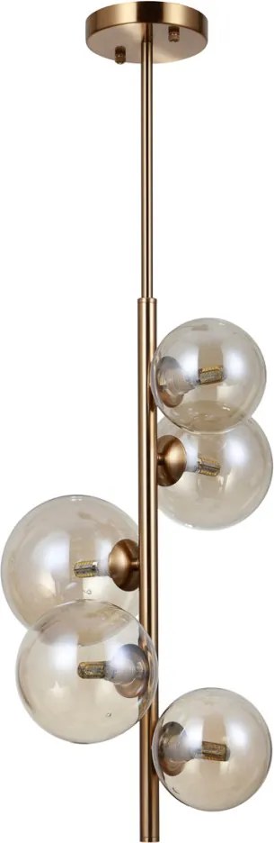 ITALUX PND-406007-V5-HBR CANELLO Többágú Függesztett Lámpa Borostyán, Mézédes, Sárgaréz G9 IP20
