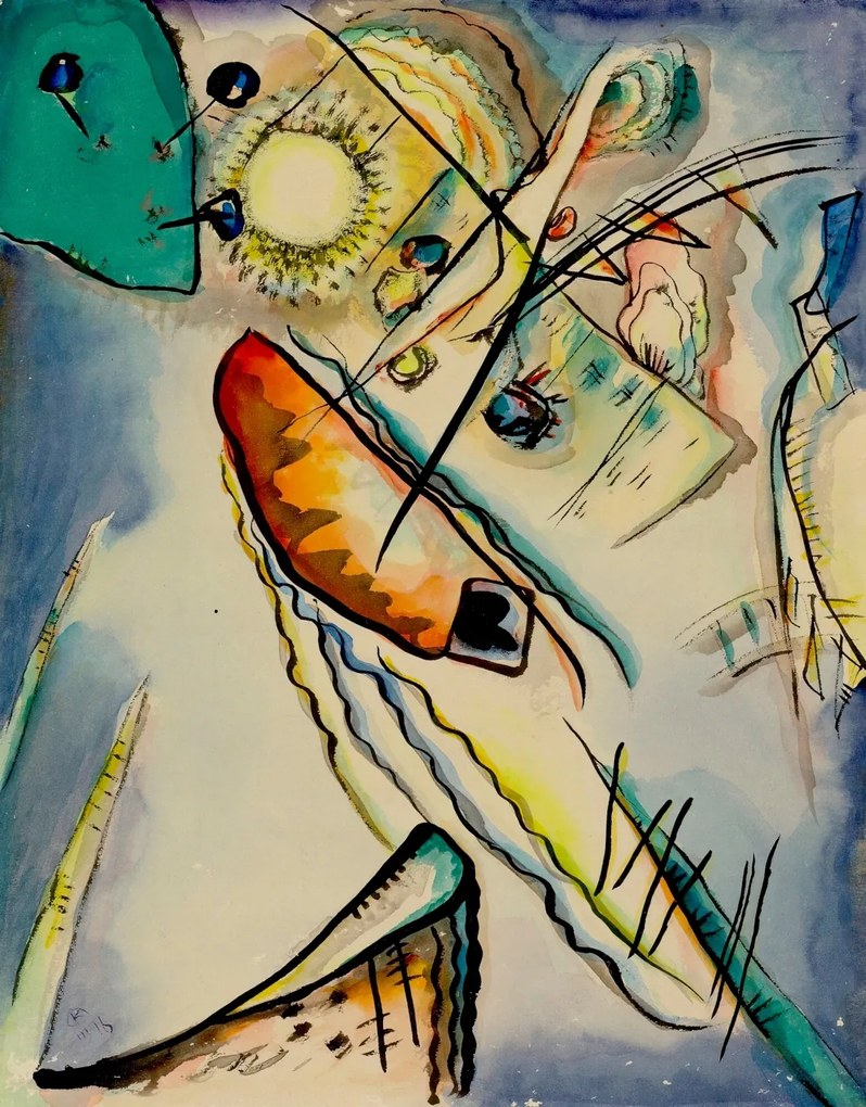 Vászonkép "cím Nélkül ” Ohne Titel Wassily Kandinsky 1916r. 70x50cm