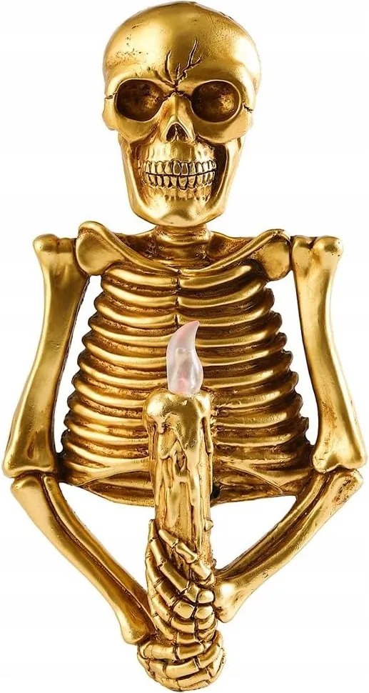 Fali lámpa Dekoratív Csontváz Piros Fénnyel Halloweenre