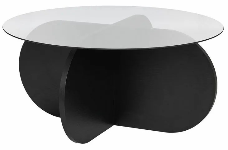 Aeris Black konferenciaasztal sötét üveggel