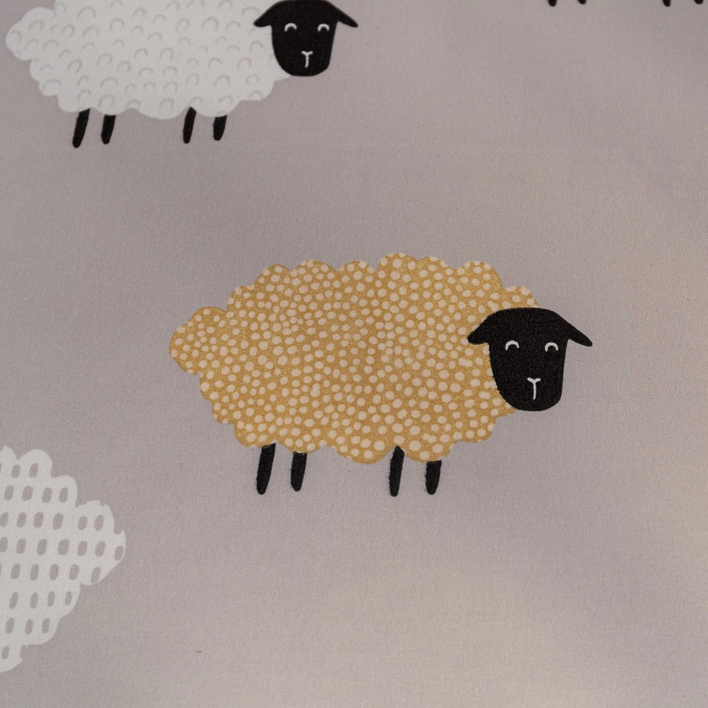 SHEEP DREAM szürke mikroszálas ágyneműhuzat Ágyneműhuzat mérete: 2 db 70 x 90 cm | 200 x 220 cm