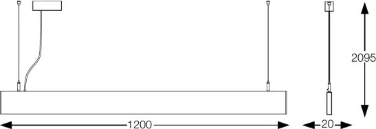 Ideal Lux - kábeles LED csillár STEEL LED/29W/230V 3000K CRI 90 120 cm fehér