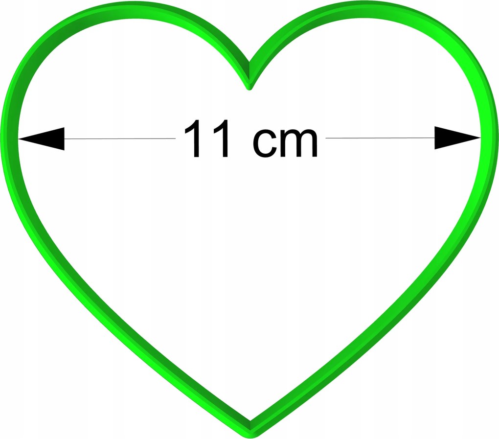 Mézeskalács lyukasztó Nagymama Napjára Nagypapa Valentin nap Szív 11cm
