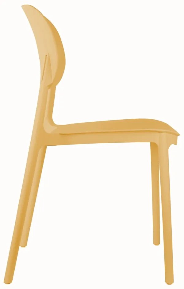 Sárga műanyag étkezőszék Cheer – Leitmotiv