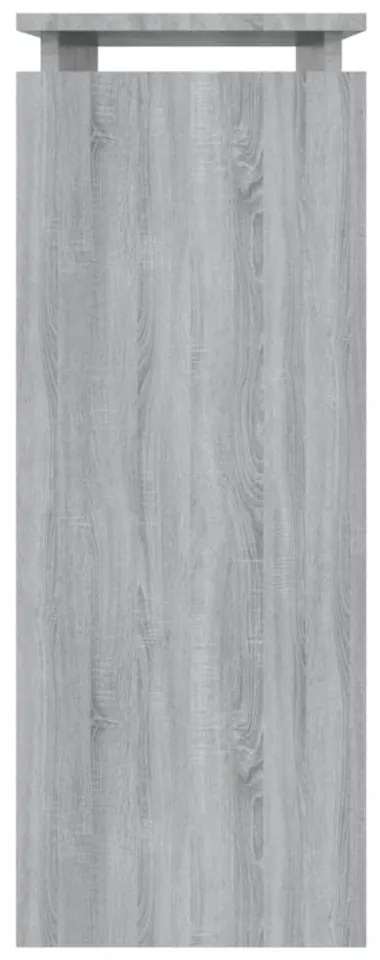 szürke sonoma színű szerelt fa tálalóasztal 80 x 30 x 80 cm