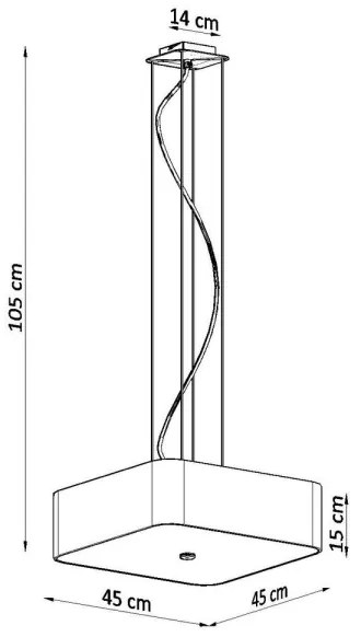 Sollux SL.0774 - Csillár zsinóron LOKKO 5xE27/60W/230V 45 cm fekete