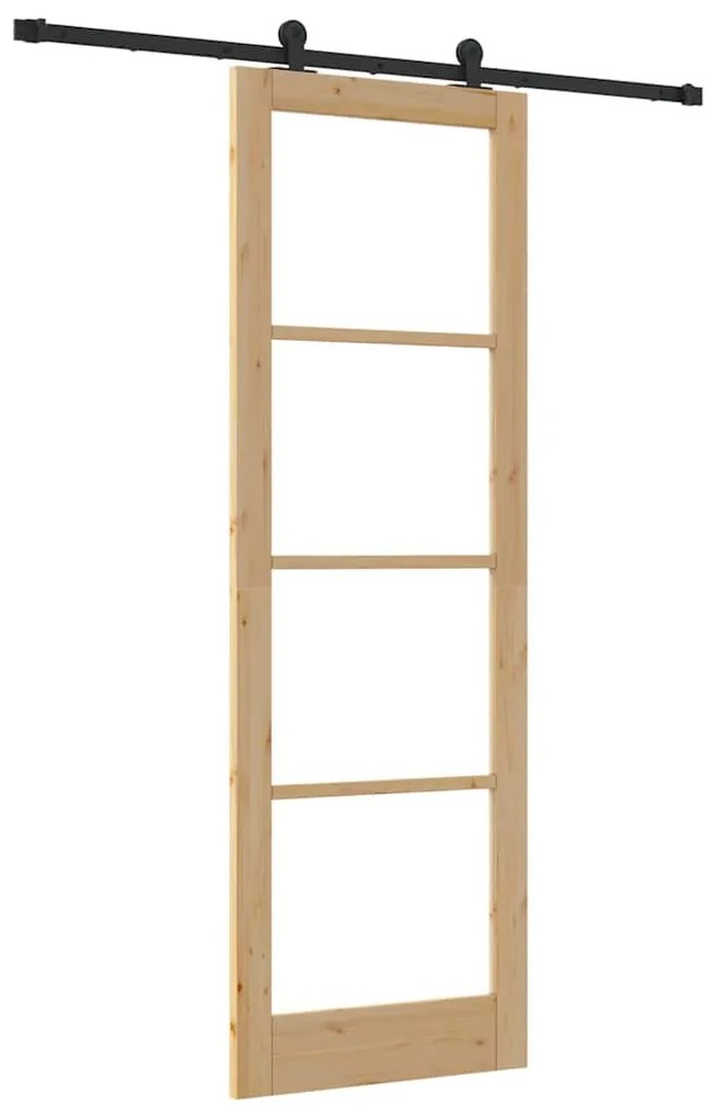 Csúszóajtó ORKDAL Barna 78 x 232 cm Fa és fém