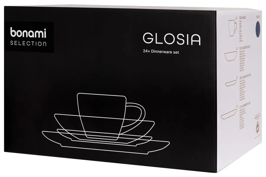Bézs agyagkerámia étkészlet 24 db-os Glosia - Bonami Selection