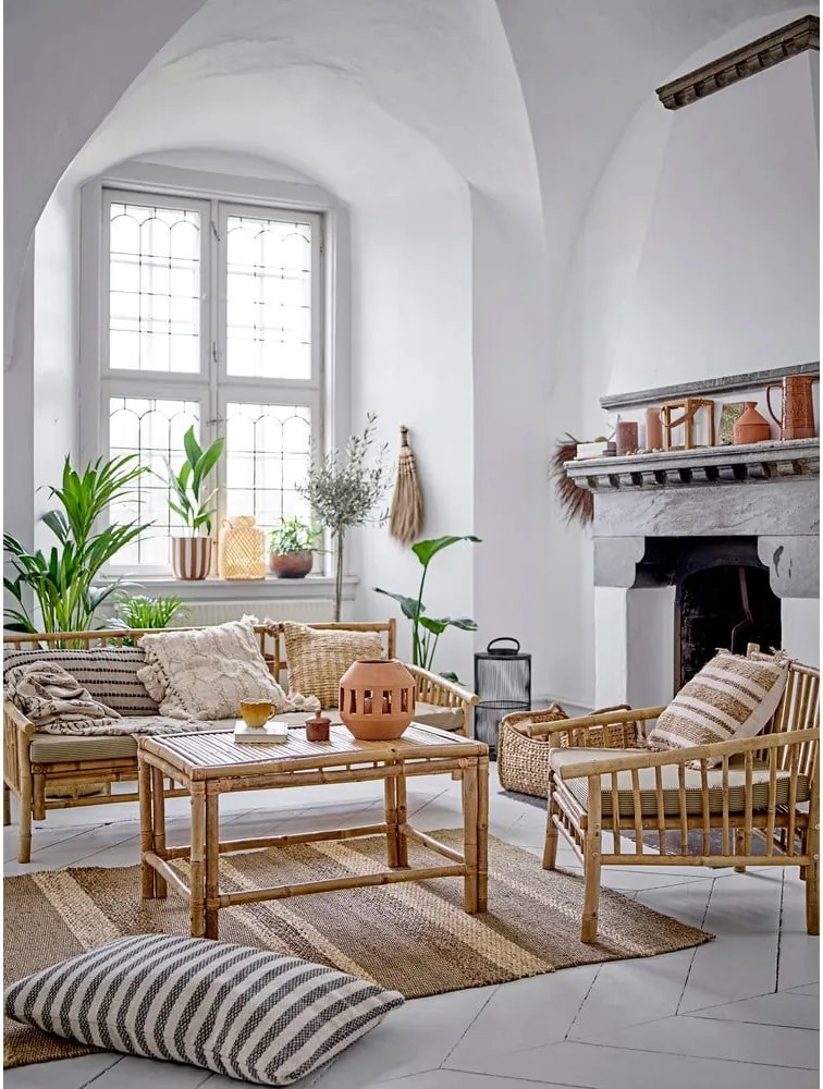 Bézs-natúr színű bambusz kerti kanapé Sole – Bloomingville