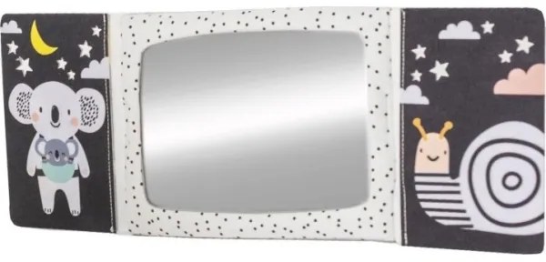 Taf Toys - Gyermek textilkönyv tükrös fekete