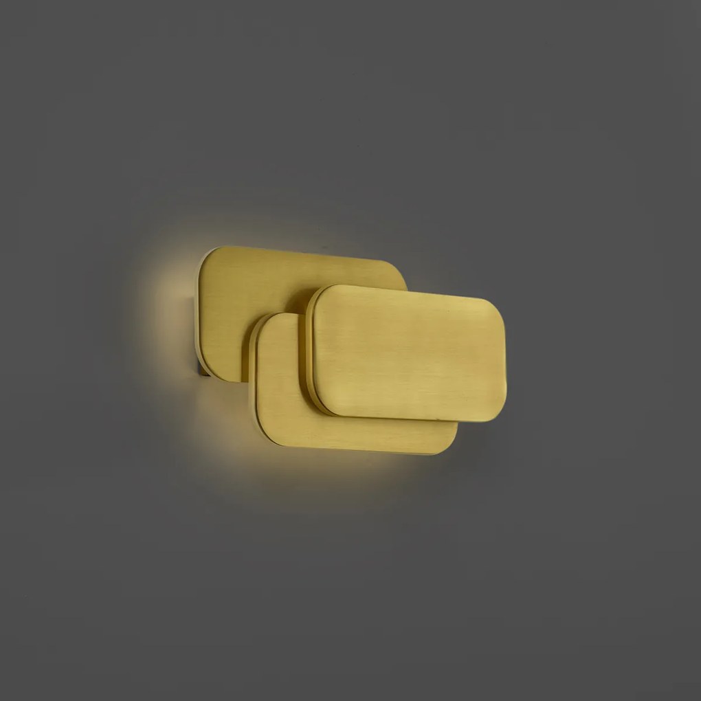 Modern fali lámpa sárgaréz LED-del, 3 fokozatban dimmelhető - Dias