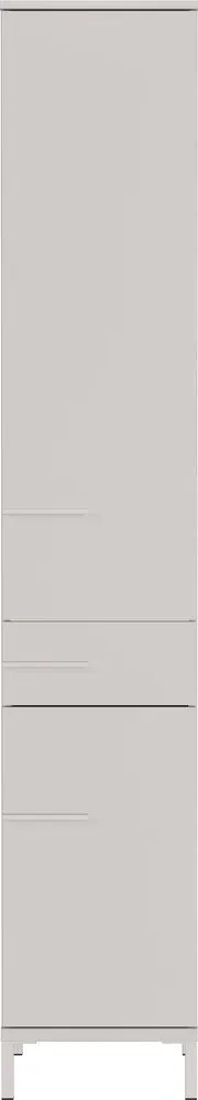 Krémszínű matt magas-keskeny fürdőszoba szekrény 34x190 cm Laurino – Germania
