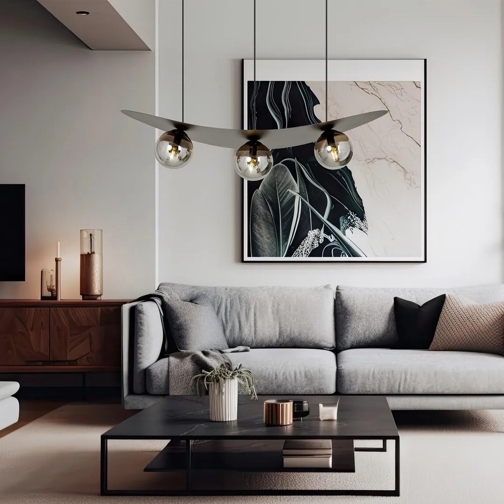 Emibig modern függeszték aura fekete grafit emi1300/3