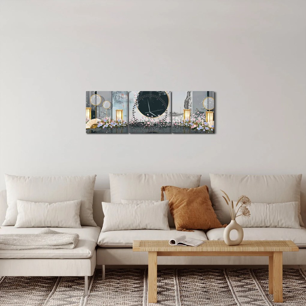 Kép - Kollázs (órával) (90x30 cm)